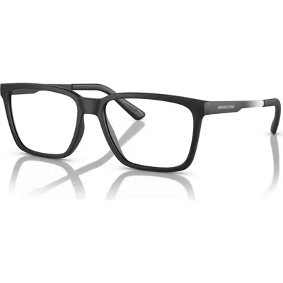 Armani Exchange 55mm Rectangle Optical Glasses In Black