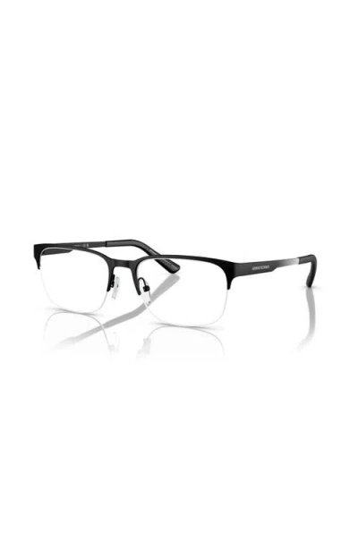 Armani Exchange 55mm Rectangle Optical Glasses In Black