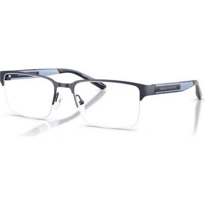 Armani Exchange 55mm Rectangle Optical Glasses In Black