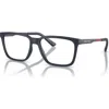 Armani Exchange 55mm Rectangle Optical Glasses In Blue