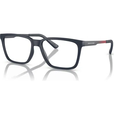 Armani Exchange 55mm Rectangle Optical Glasses In Blue