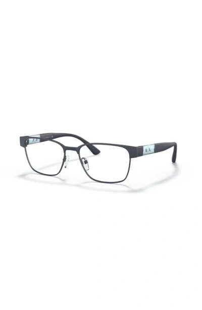 Armani Exchange 55mm Rectangle Optical Glasses In Black