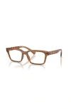 Armani Exchange 55mm Rectangle Optical Glasses In Brown