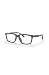 Armani Exchange 55mm Rectangle Optical Glasses In Brown