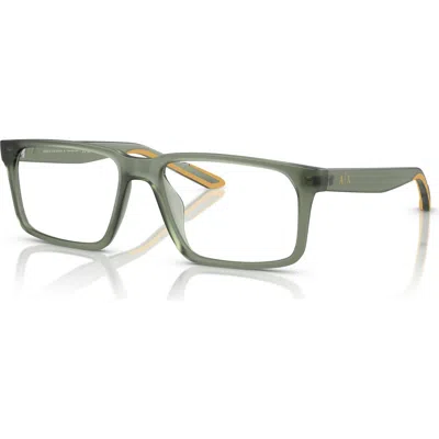 Armani Exchange 55mm Rectangle Optical Glasses In Gray