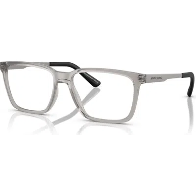 Armani Exchange 55mm Rectangle Optical Glasses In Gray