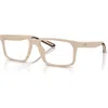 Armani Exchange 55mm Rectangle Optical Glasses In Metallic