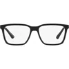 Armani Exchange 55mm Rectangular Optical Glasses In Black