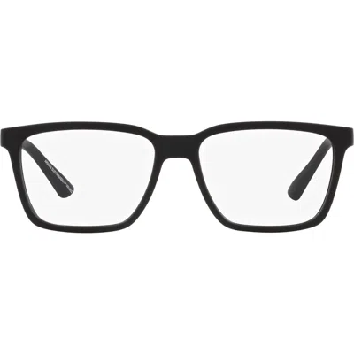 Armani Exchange 55mm Rectangular Optical Glasses In Black
