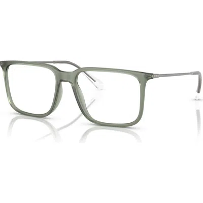 Armani Exchange 55mm Square Optical Glasses In Green