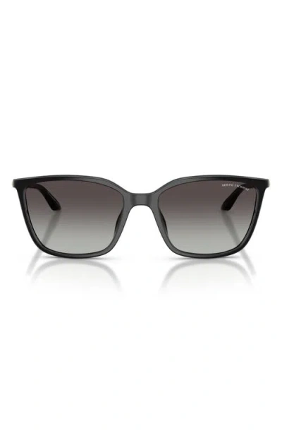 Armani Exchange 55mm Square Sunglasses In Black