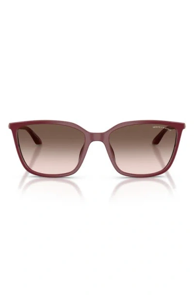 Armani Exchange 55mm Square Sunglasses In Brown