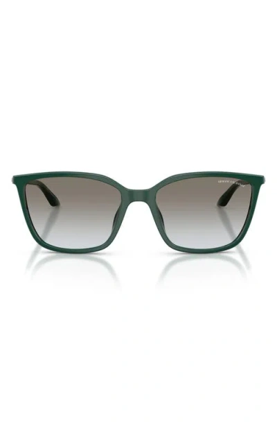 Armani Exchange 55mm Square Sunglasses In Green
