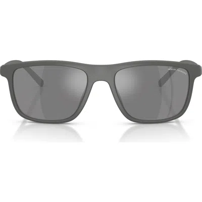 Armani Exchange 56mm Pillow Sunglasses In Gray