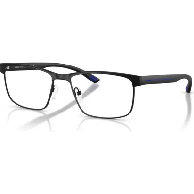 Armani Exchange 56mm Rectangle Optical Glasses In Black