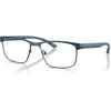 Armani Exchange 56mm Rectangle Optical Glasses In Blue