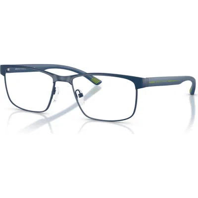 Armani Exchange 56mm Rectangle Optical Glasses In Blue
