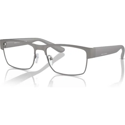 Armani Exchange 56mm Rectangle Optical Glasses In Gray