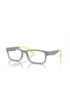 Armani Exchange 56mm Rectangle Optical Glasses In Gray