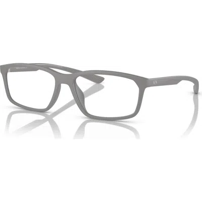 Armani Exchange 56mm Rectangle Optical Glasses In Green