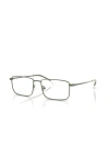 Armani Exchange 56mm Rectangle Optical Glasses In Metallic