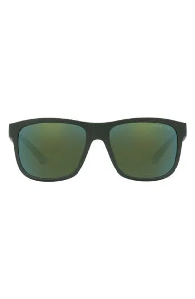 Armani Exchange 57mm Pillow Sunglasses In Green