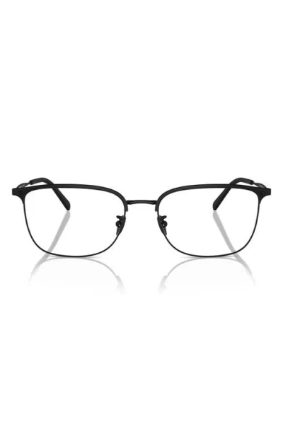 Armani Exchange 57mm Rectangular Optical Glasses In Black