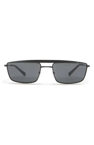 Armani Exchange 58mm Rectangle Sunglasses In Black