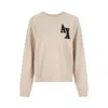 Armani Exchange Woman Sweatshirt Beige Size L Cotton, Polyester, Elastane