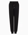 Armani Exchange A-line French Terry Jogger Trousers In Black