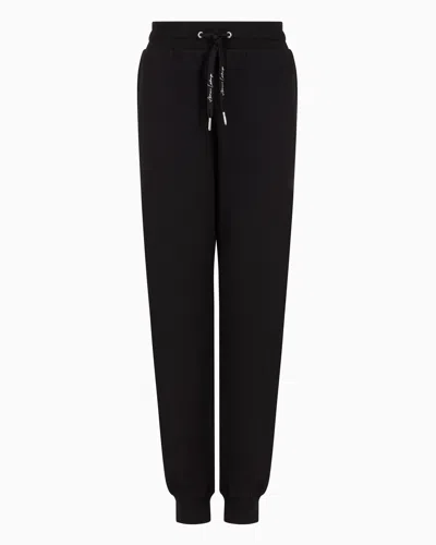 Armani Exchange A-line French Terry Jogger Trousers In Black