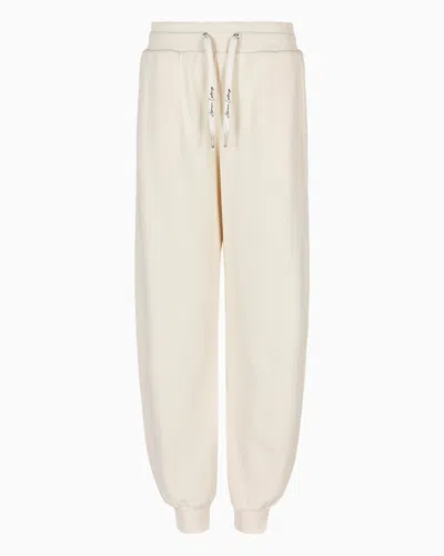 Armani Exchange A-line French Terry Jogger Trousers In White