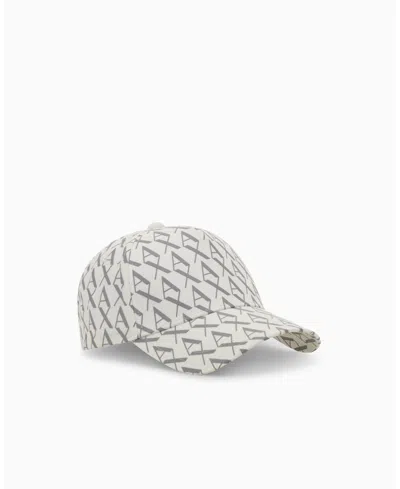 Armani Exchange A X  Men's Allover Logo Hat In Neutral