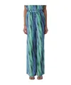 Armani Exchange Abstract-print Lightweight Straight Trousers In Blue