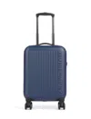 Armani Exchange Logo-embossed Ribbed Luggage In Blue
