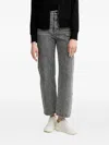 Armani Exchange Acid-wash Jeans In Gray