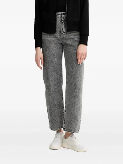 Armani Exchange Acid-wash Jeans In Gray