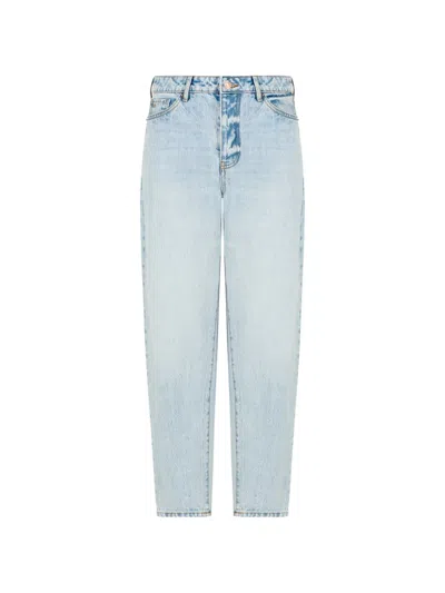Armani Exchange Acid-wash Jeans In Blue