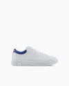 Armani Exchange Action Leather Sneakers In Blue