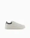 Armani Exchange Action Leather Sneakers In White