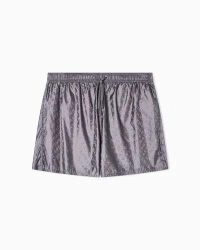 Armani Exchange Allover Logo Fantasy Costume In Gray