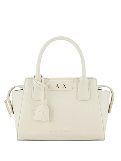 Armani Exchange Amelie Logo-detail Tote Bag In White