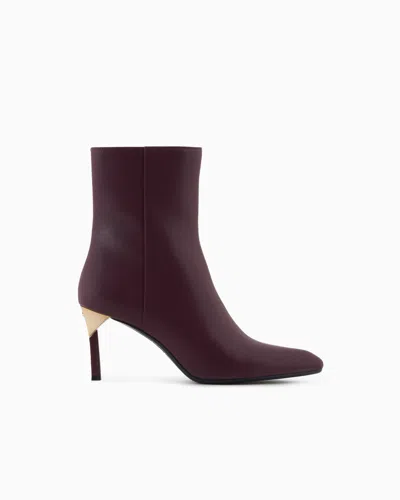 Armani Exchange Ankle Boots With Gold Detail