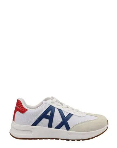 Armani Exchange Leather Sneakers Man Sneakers White Size 7 Leather