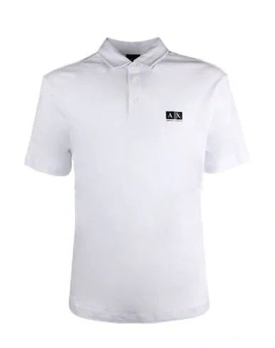 Armani Exchange Polo Man Polo Shirt White Size Xxl Cotton