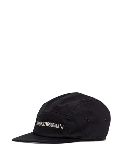 Armani Exchange Kids' Asv Baseball Cap In Black