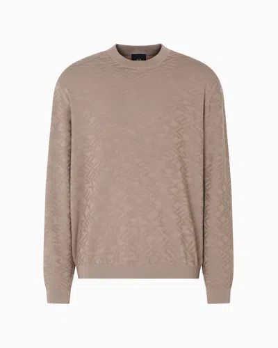 Armani Exchange Asv Basic Crewneck Sweater In Gray