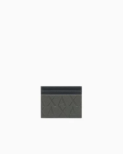 Armani Exchange Asv Card Holder With Money Clip In Green
