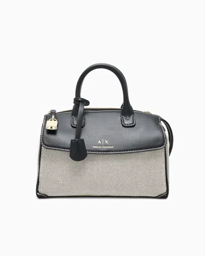 Armani Exchange Asv Handbag Trunk In Black