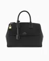 Armani Exchange Asv Small Handbag With Padlock And Metal Details In Black